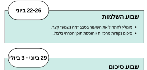 סיום סמסטר